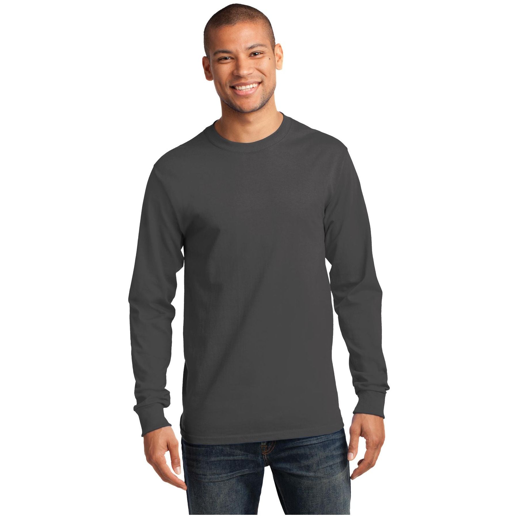 Port & Company ® - Tall Long Sleeve Essential Tee. PC61LST - Port & Company PC61LST T-Shirts Port & Company Charcoal LT