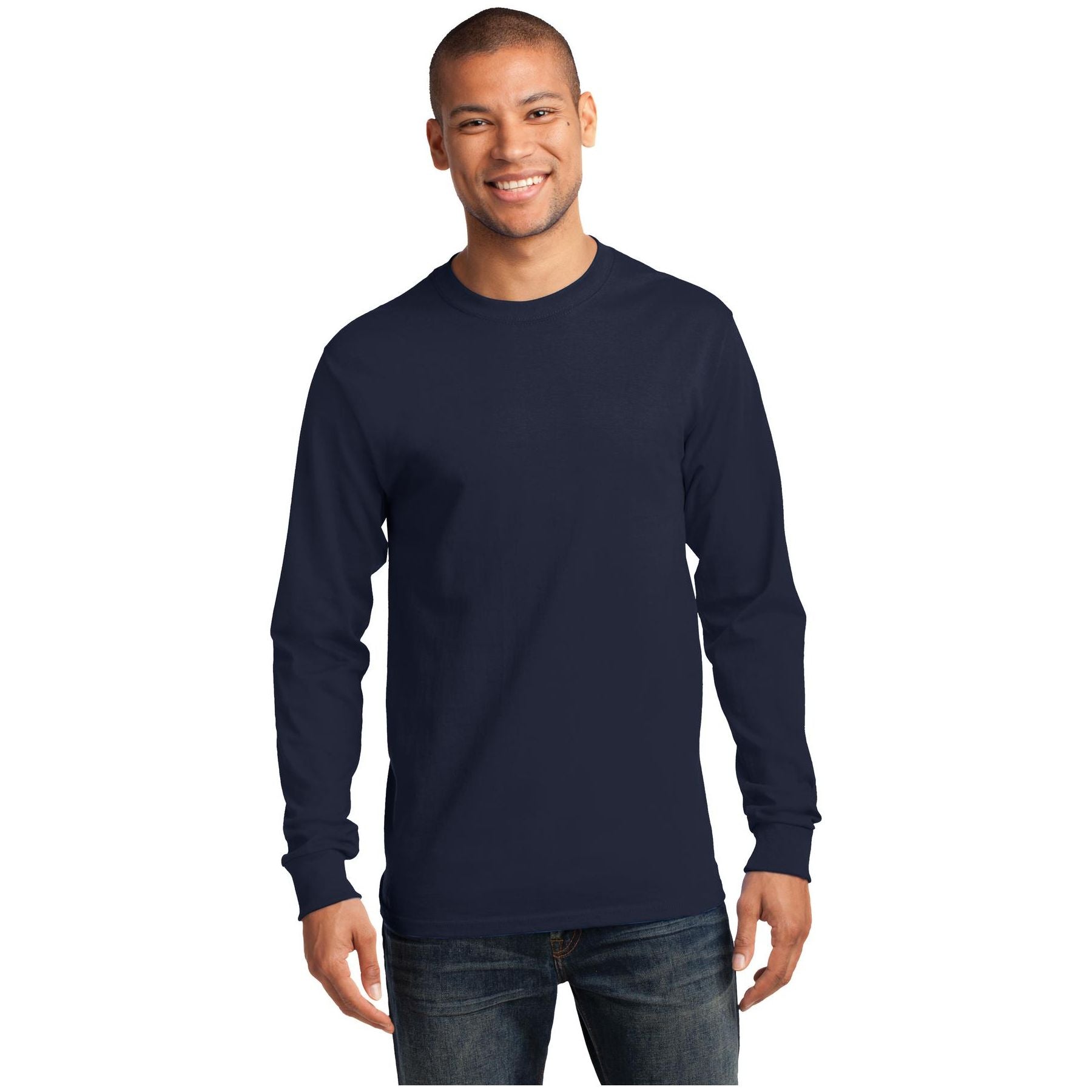 Port & Company ® - Tall Long Sleeve Essential Tee. PC61LST - Port & Company PC61LST T-Shirts Port & Company Deep Navy LT