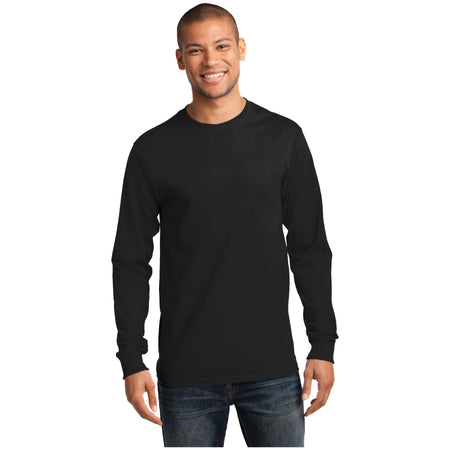 Port & Company ® - Tall Long Sleeve Essential Tee. PC61LST - Port & Company PC61LST T-Shirts Port & Company Jet Black LT