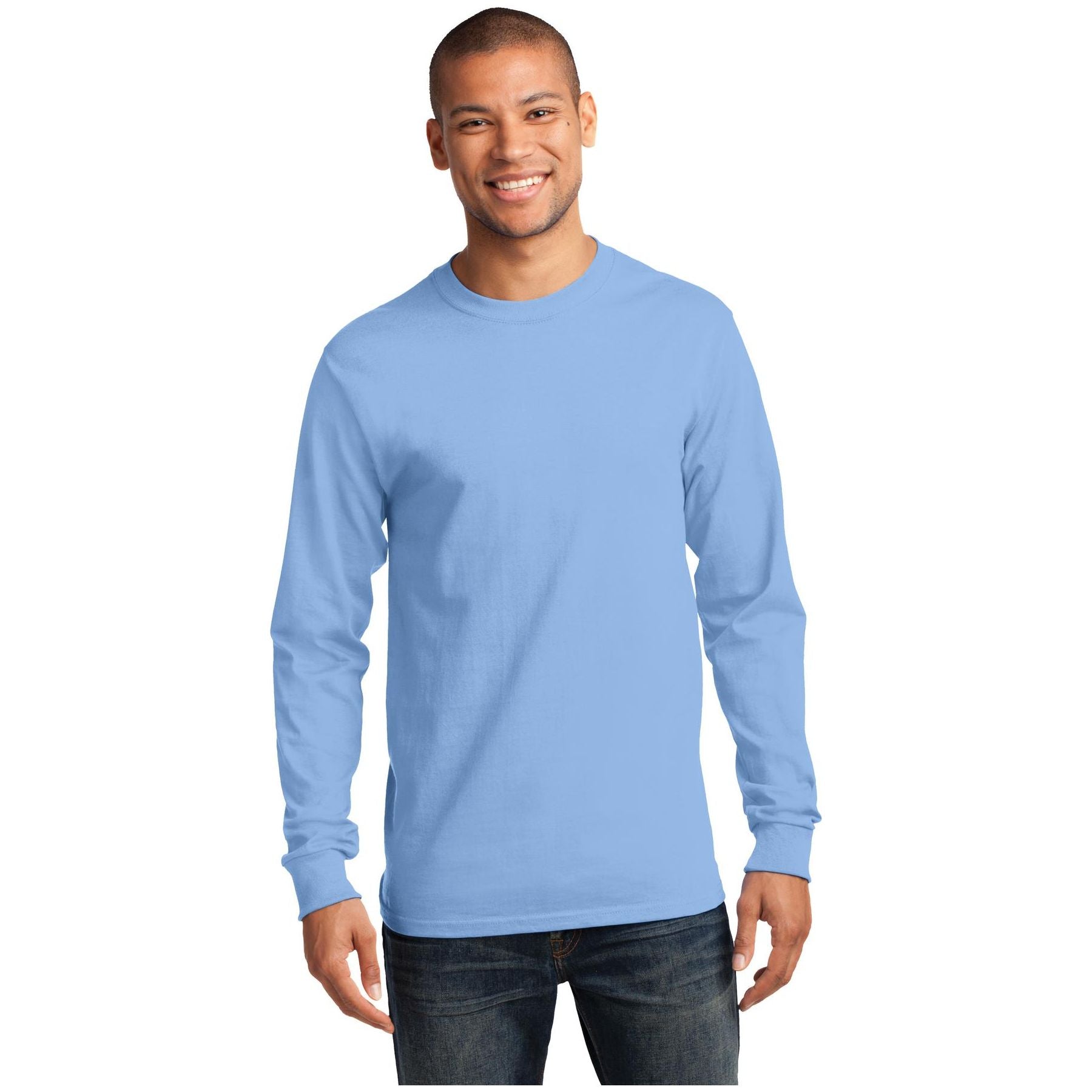 Port & Company ® - Tall Long Sleeve Essential Tee. PC61LST - Port & Company PC61LST T-Shirts Port & Company Light Blue LT