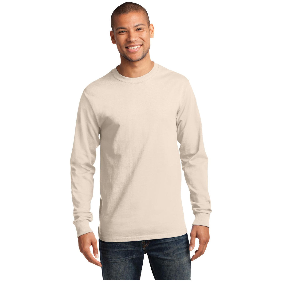 Port & Company ® - Tall Long Sleeve Essential Tee. PC61LST - Port & Company PC61LST T-Shirts Port & Company Natural LT