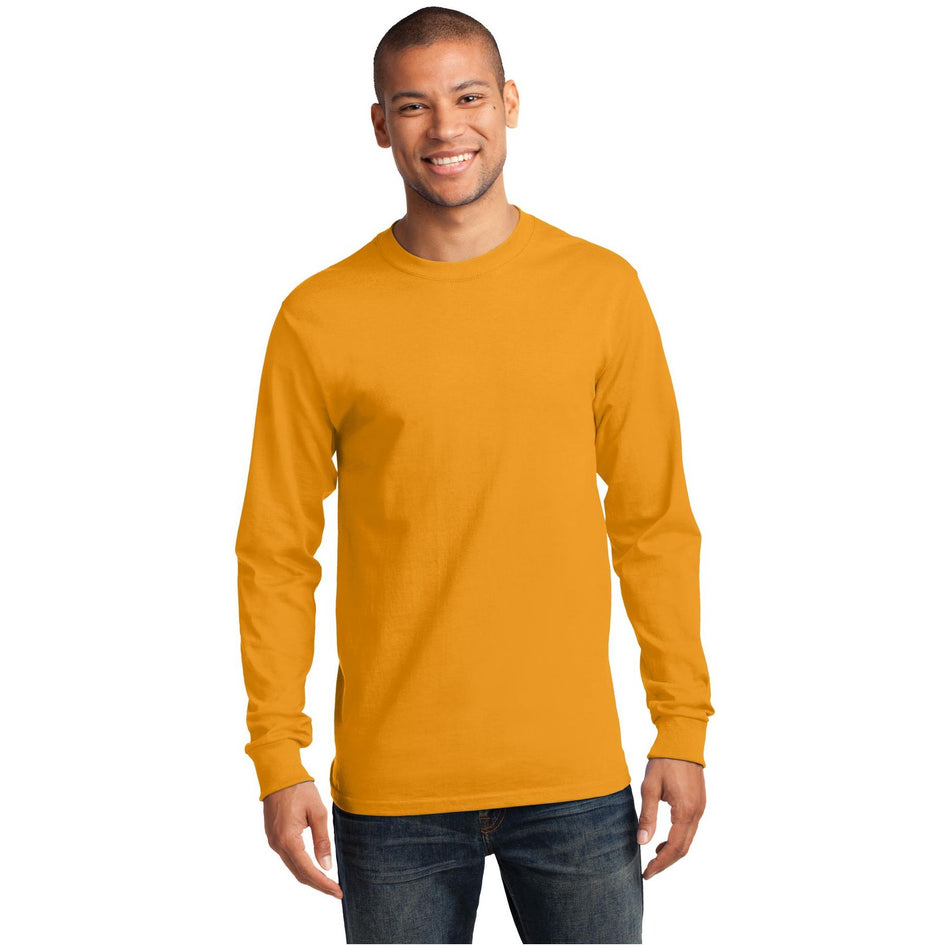 Port & Company ® Long Sleeve Essential Tee. PC61LS - Gold - Port & Company PC61LS T-Shirts Port & Company Gold S