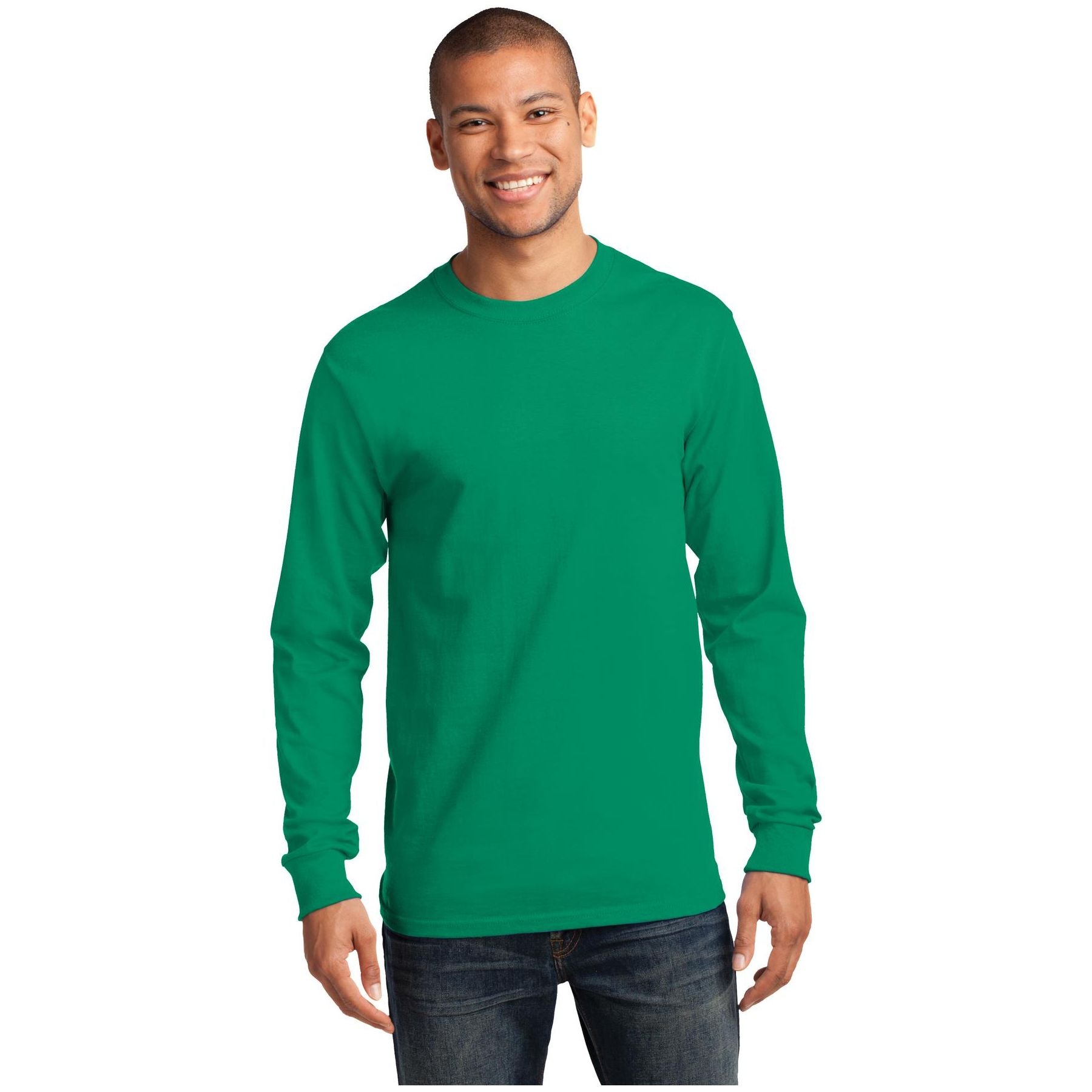 Port & Company ® Long Sleeve Essential Tee. PC61LS - Kelly - Port & Company PC61LS T-Shirts Port & Company Kelly S