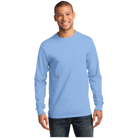 Port & Company ® Long Sleeve Essential Tee. PC61LS - Light Blue - Port & Company PC61LS T-Shirts Port & Company Light Blue S