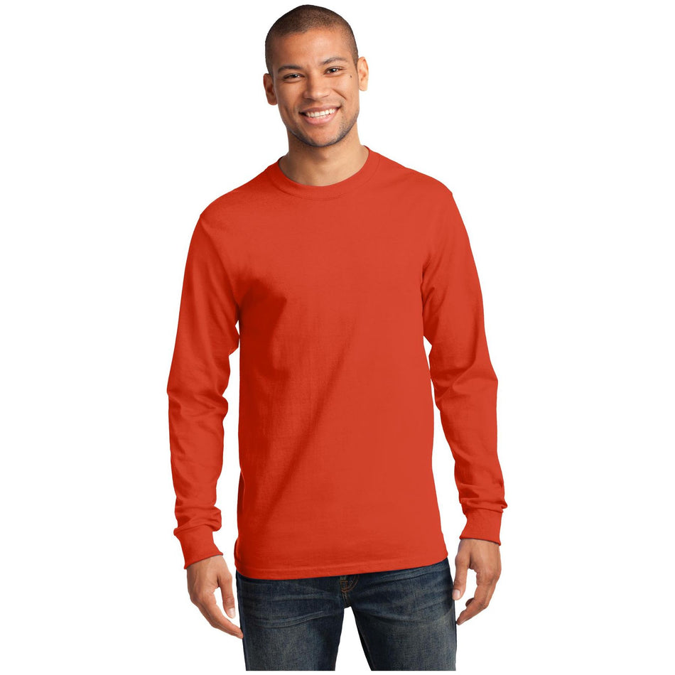 Port & Company ® Long Sleeve Essential Tee. PC61LS - Orange - Port & Company PC61LS T-Shirts Port & Company Orange S