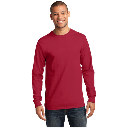 Port & Company ® Long Sleeve Essential Tee. PC61LS - Red - Port & Company PC61LS T-Shirts Port & Company Red S