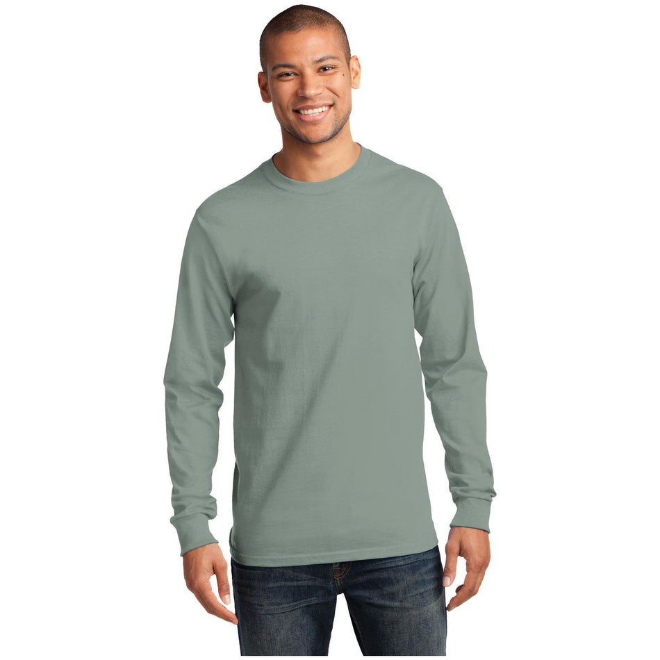 Port & Company ® Long Sleeve Essential Tee. PC61LS - Stonewashed Green - Port & Company PC61LS T-Shirts Port & Company Stonewashed Green S