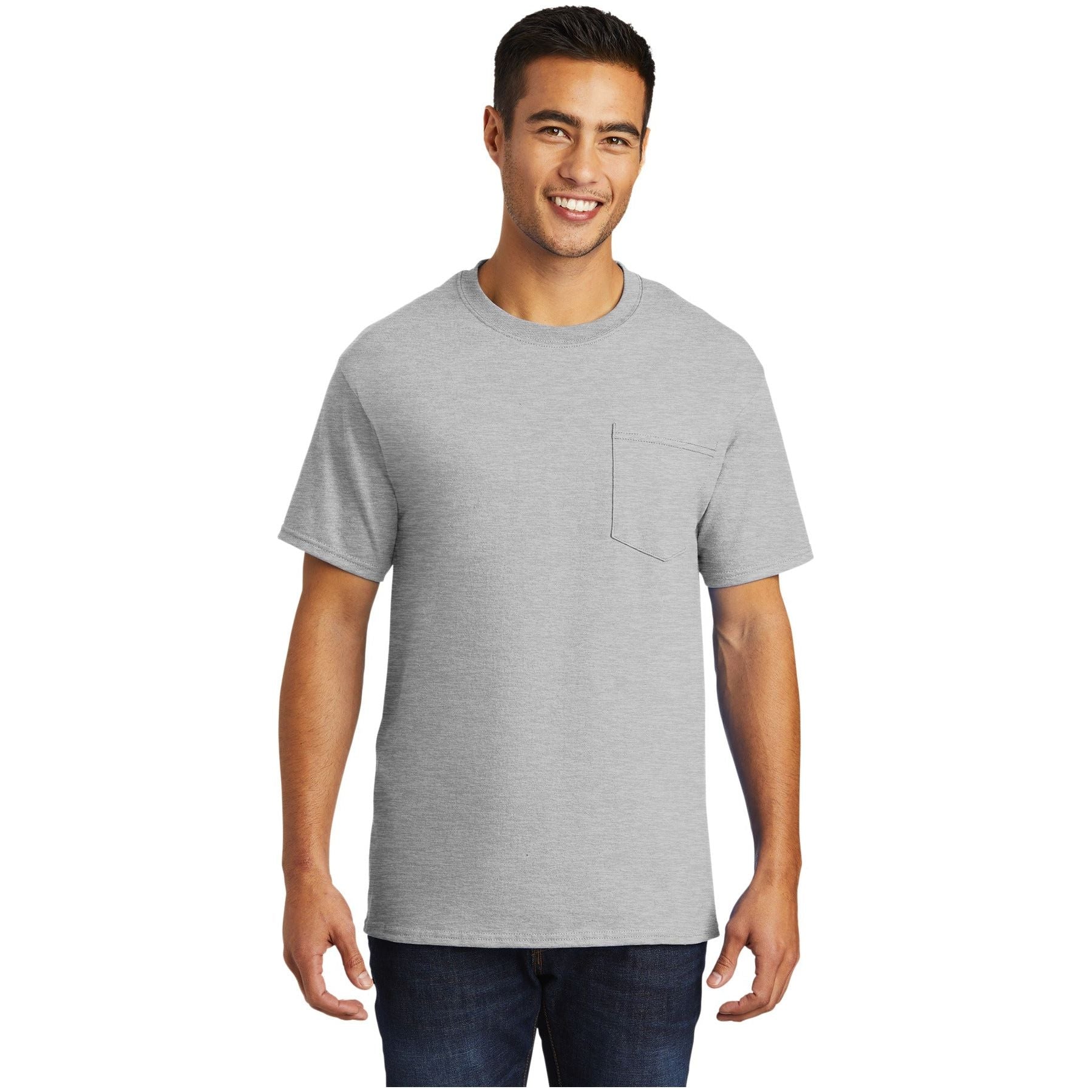 Port & Company ® - Tall Essential Pocket Tee. PC61PT - Port & Company PC61PT T-Shirts Port & Company Ash LT