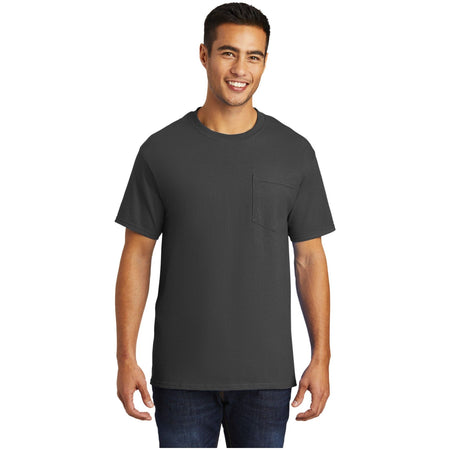 Port & Company ® - Tall Essential Pocket Tee. PC61PT - Port & Company PC61PT T-Shirts Port & Company Charcoal LT