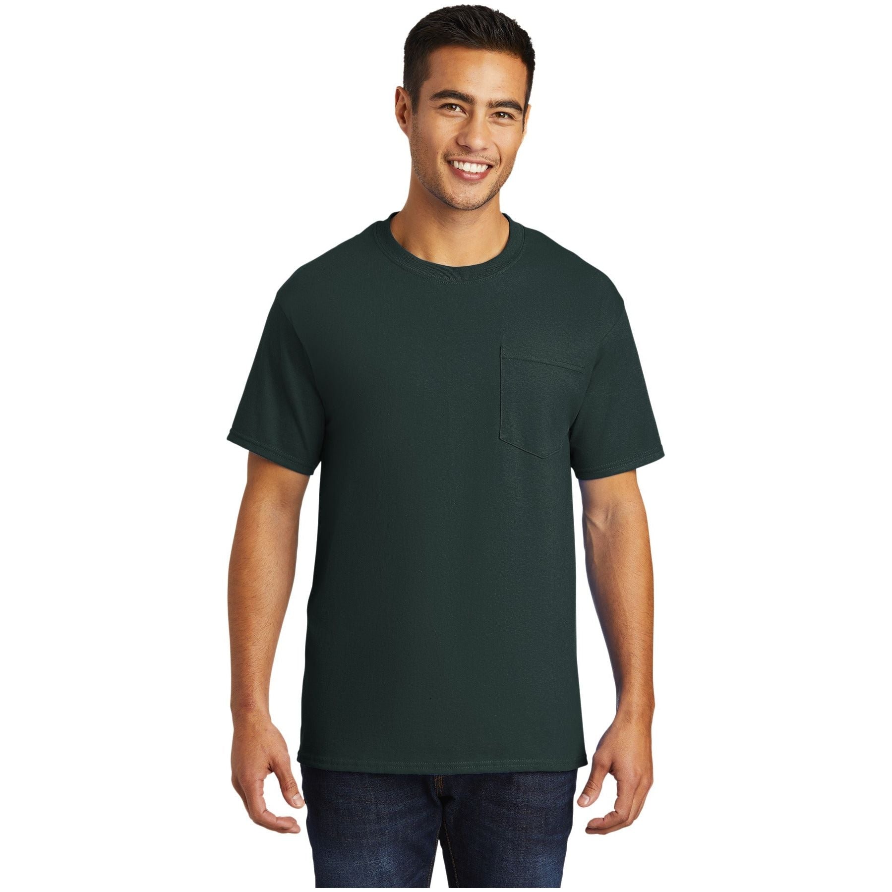 Port & Company ® - Tall Essential Pocket Tee. PC61PT - Port & Company PC61PT T-Shirts Port & Company Dark Green LT