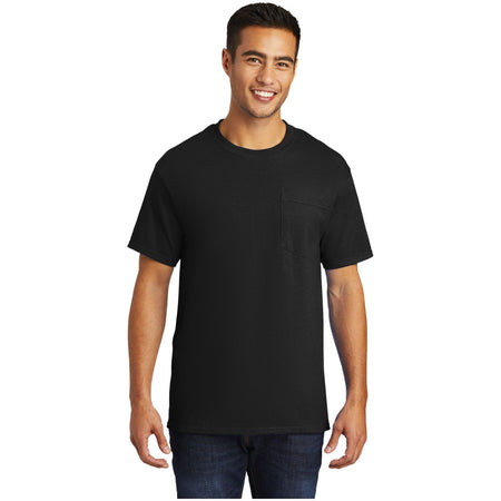 Port & Company ® - Tall Essential Pocket Tee. PC61PT - Port & Company PC61PT T-Shirts Port & Company Jet Black LT