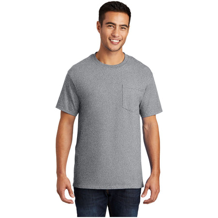 Port & Company ® Essential Pocket Tee. PC61P - Athletic Heather - Port & Company PC61P T-Shirts Port & Company Athletic Heather S