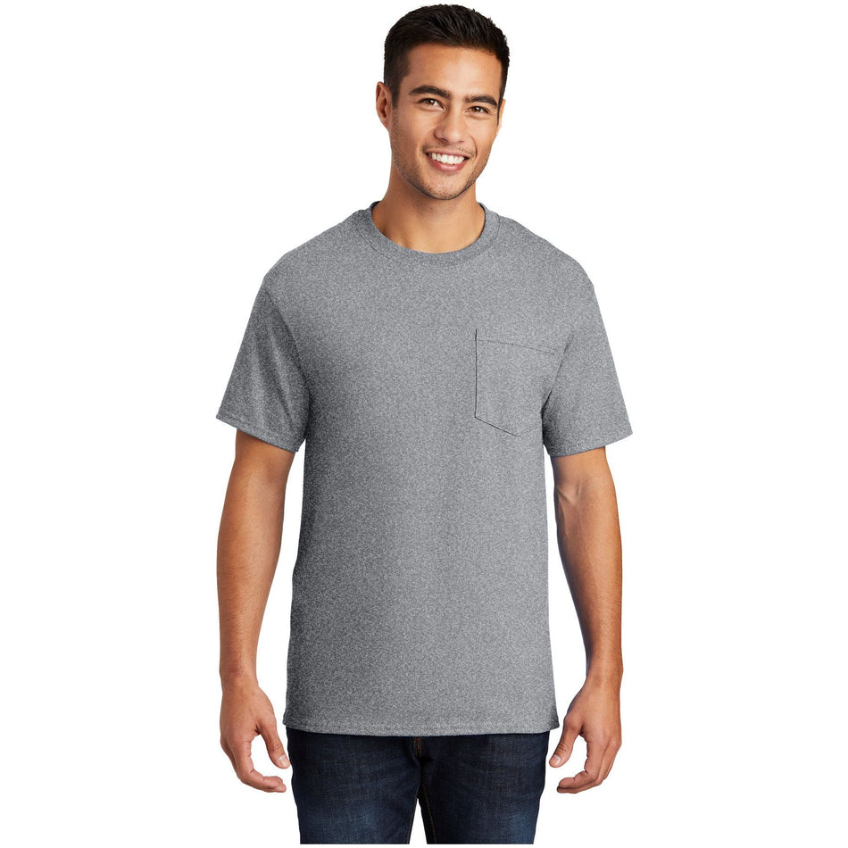 Port & Company ® Essential Pocket Tee. PC61P - Athletic Heather - Port & Company PC61P T-Shirts Port & Company Athletic Heather S