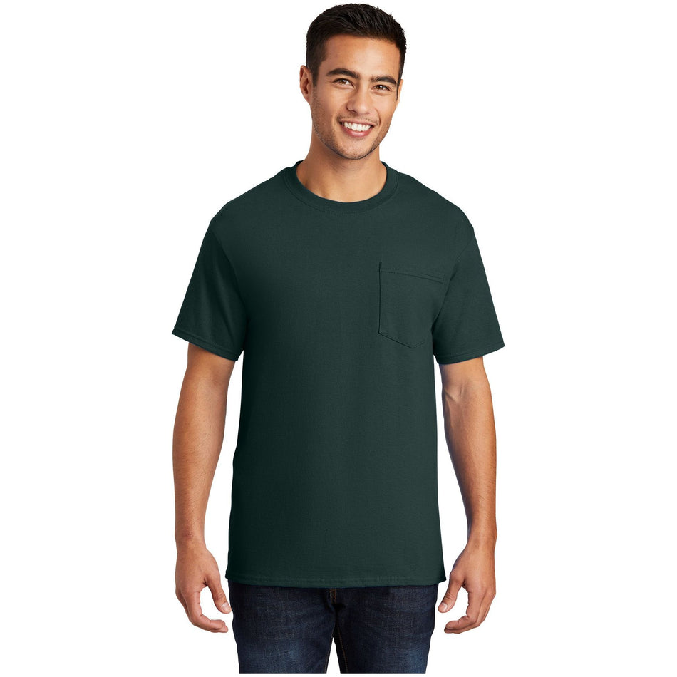 Port & Company ® Essential Pocket Tee. PC61P - Dark Green - Port & Company PC61P T-Shirts Port & Company Dark Green S