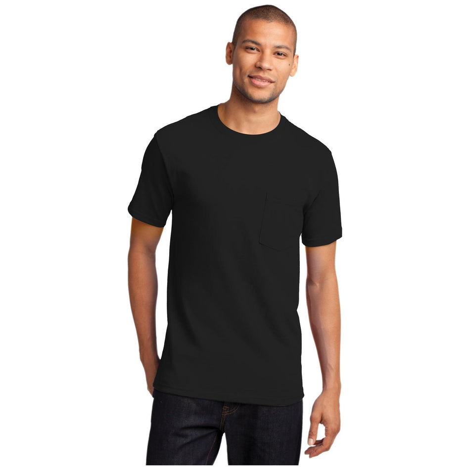 Port & Company ® Essential Pocket Tee. PC61P - Jet Black - Port & Company PC61P T-Shirts Port & Company Jet Black S