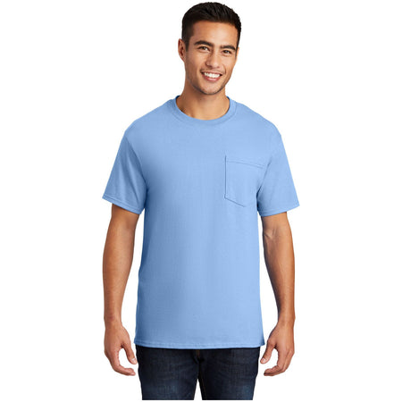 Port & Company ® Essential Pocket Tee. PC61P - Light Blue - Port & Company PC61P T-Shirts Port & Company Light Blue S