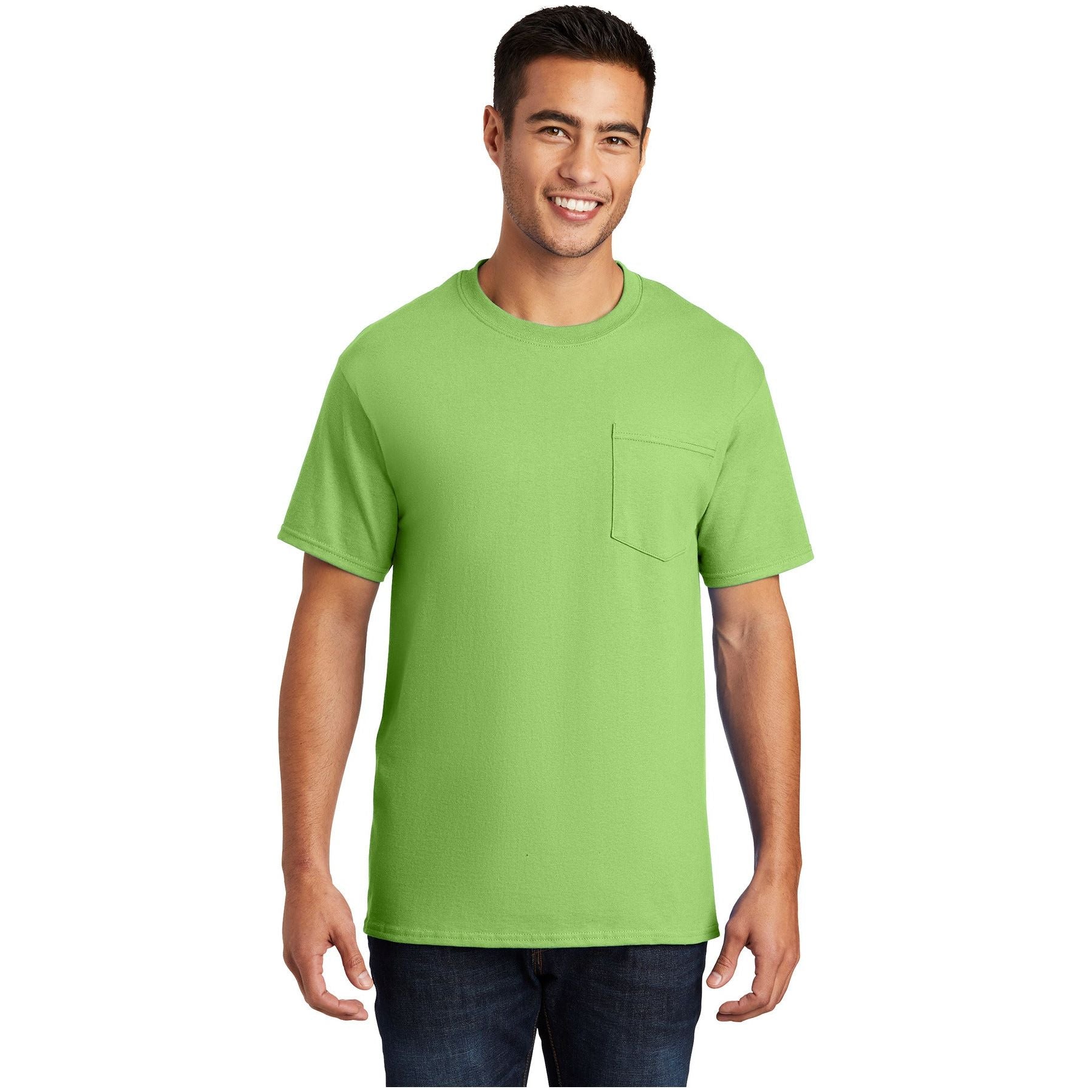 Port & Company ® Essential Pocket Tee. PC61P - Lime - Port & Company PC61P T-Shirts Port & Company Lime S