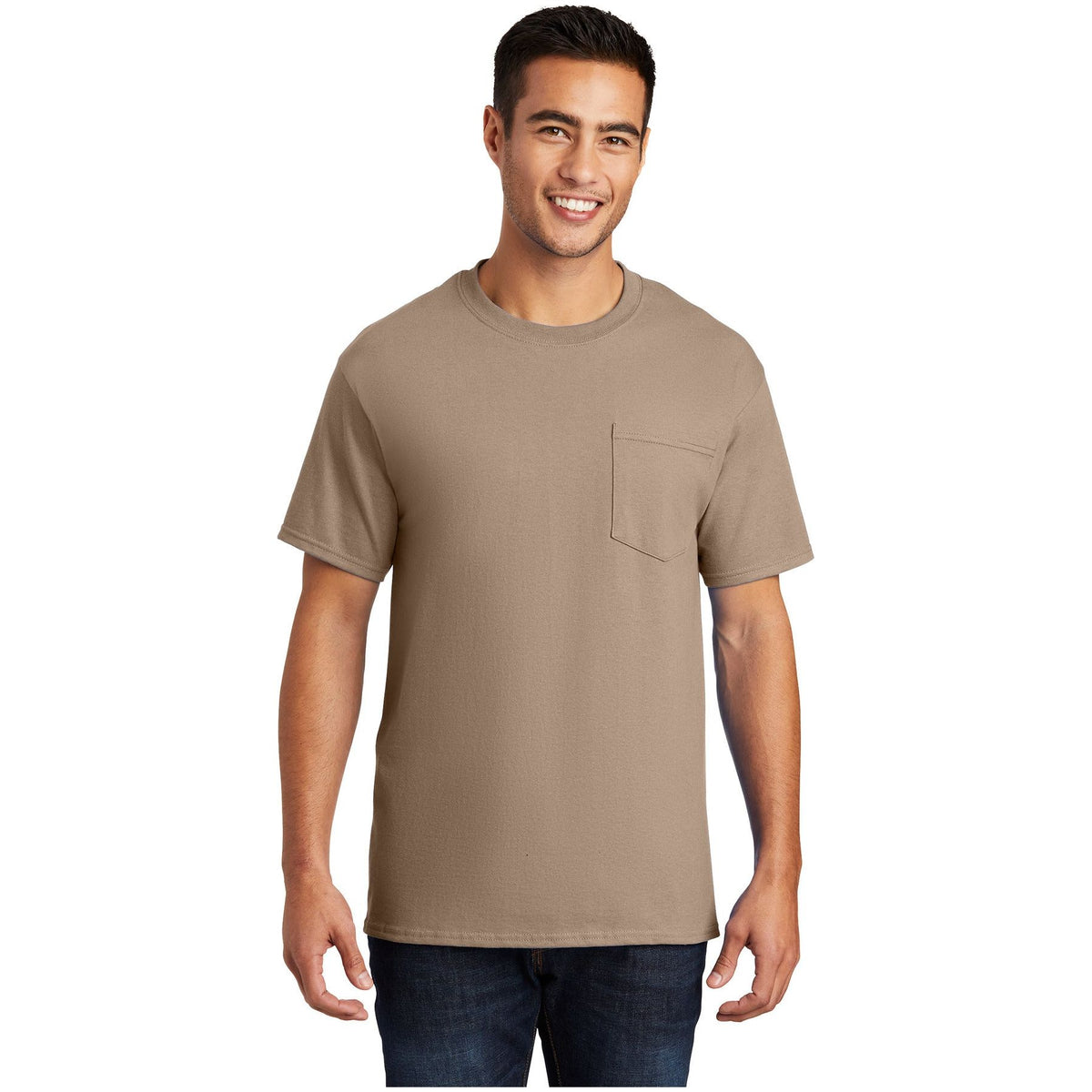 Port & Company ® Essential Pocket Tee. PC61P - Sand - Port & Company PC61P T-Shirts Port & Company Sand S