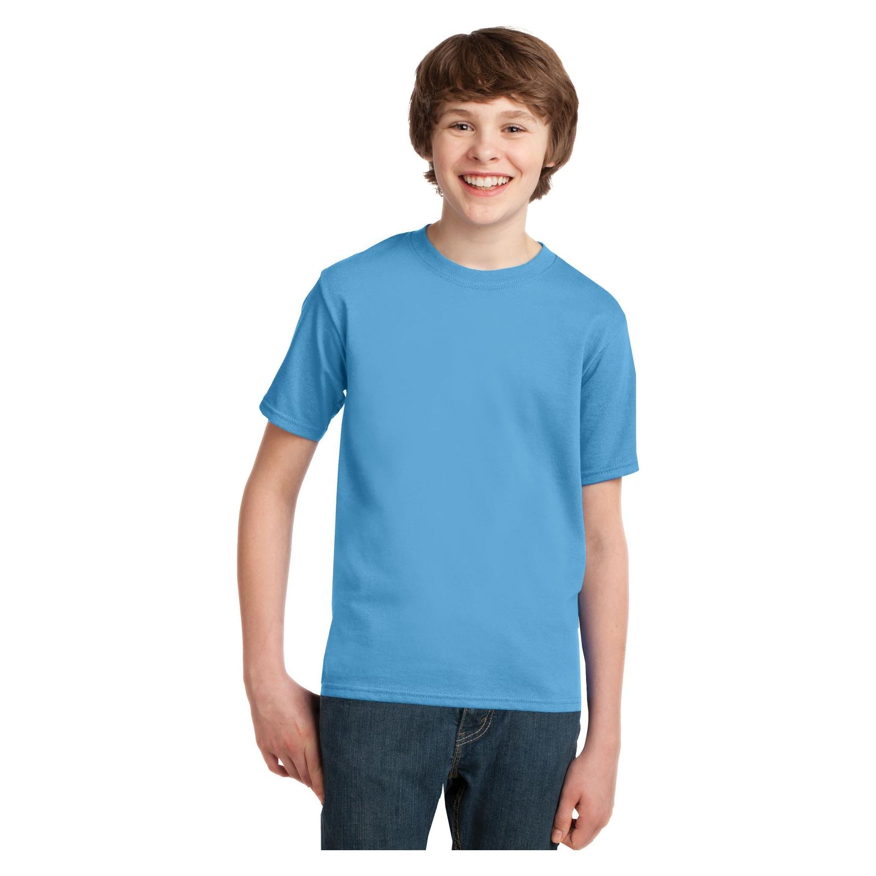 Port & Company ® Youth Essential Tee. PC61Y - Aquatic Blue - Port & Company PC61Y T-Shirts Port & Company Aquatic Blue XS