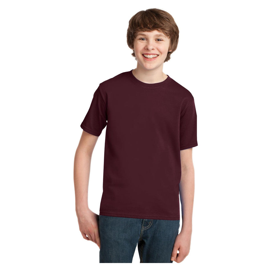 Port & Company ® Youth Essential Tee. PC61Y - Athletic Maroon - Port & Company PC61Y T-Shirts Port & Company Athletic Maroon XS