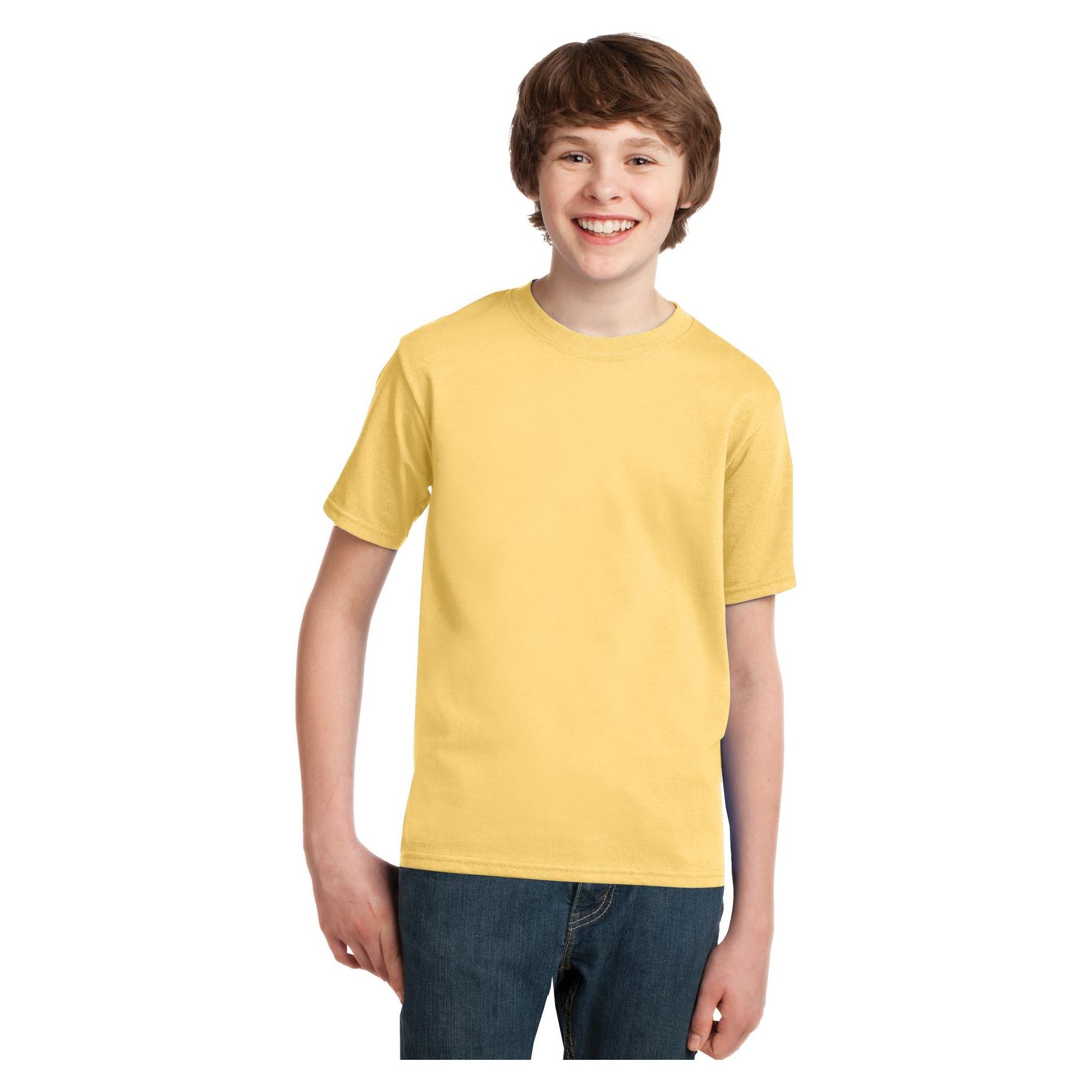 Port & Company ® Youth Essential Tee. PC61Y - Daffodil Yellow - Port & Company PC61Y T-Shirts Port & Company Daffodil Yellow XS