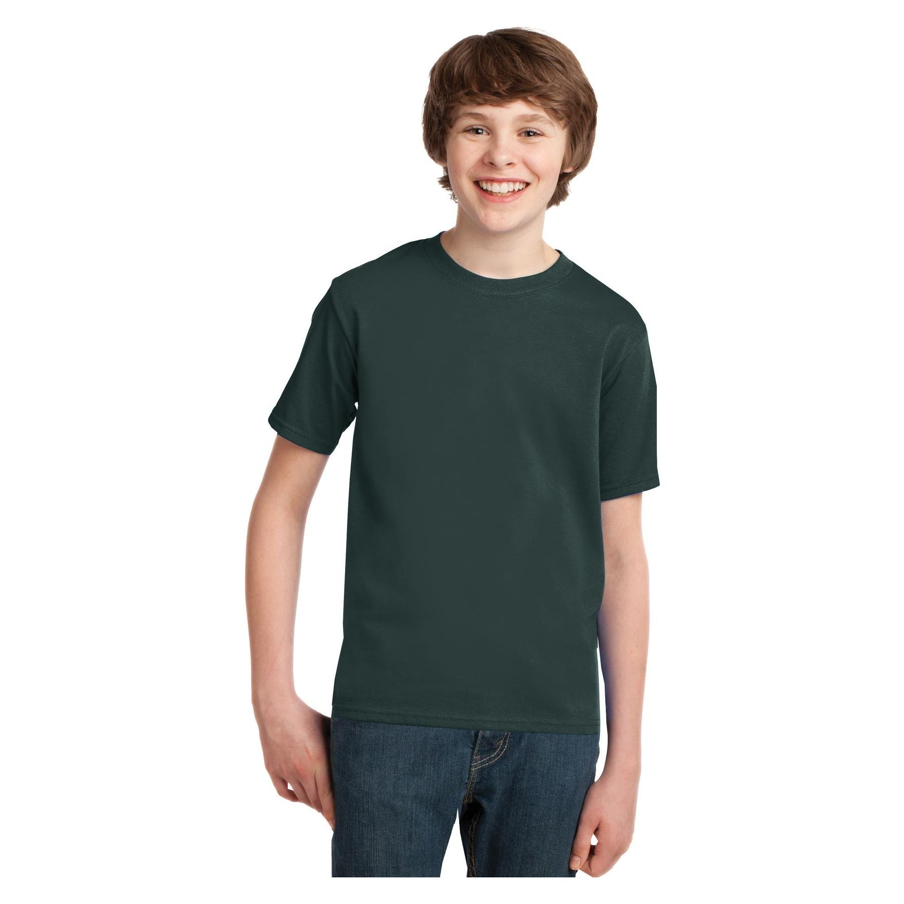 Port & Company ® Youth Essential Tee. PC61Y - Dark Green - Port & Company PC61Y T-Shirts Port & Company Dark Green XS