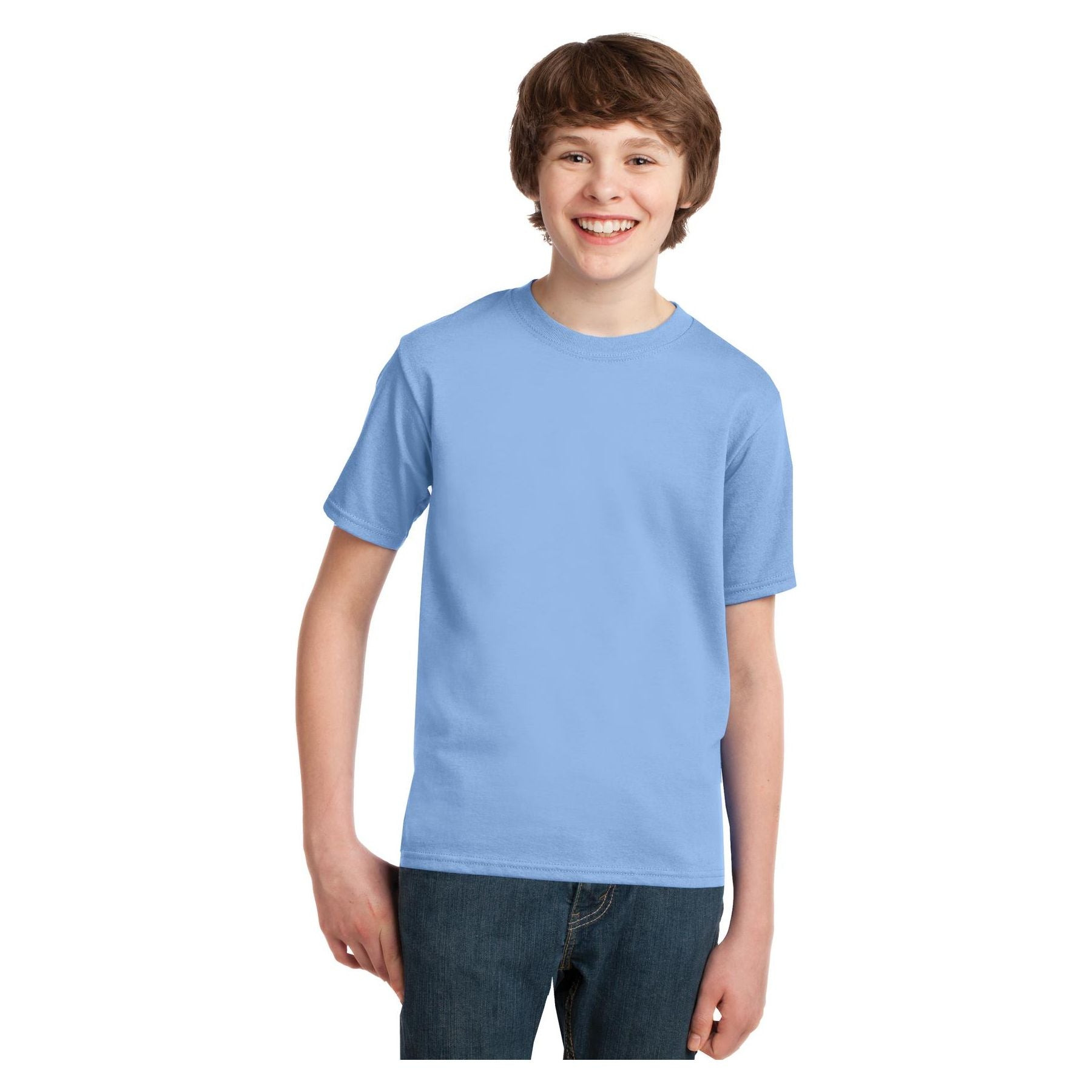 Port & Company ® Youth Essential Tee. PC61Y - Light Blue - Port & Company PC61Y T-Shirts Port & Company Light Blue XS