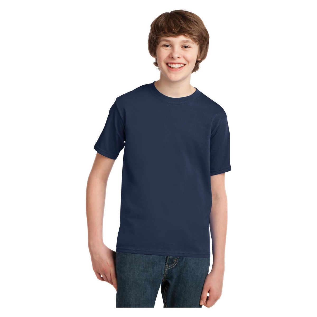 Port & Company ® Youth Essential Tee. PC61Y - Navy - Port & Company PC61Y T-Shirts Port & Company Navy XS