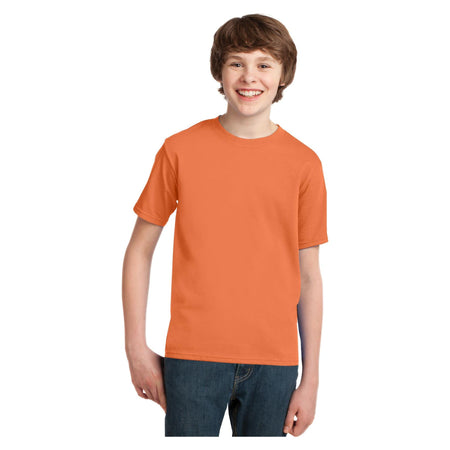 Port & Company ® Youth Essential Tee. PC61Y - Orange Sherbet - Port & Company PC61Y T-Shirts Port & Company Orange Sherbet XS