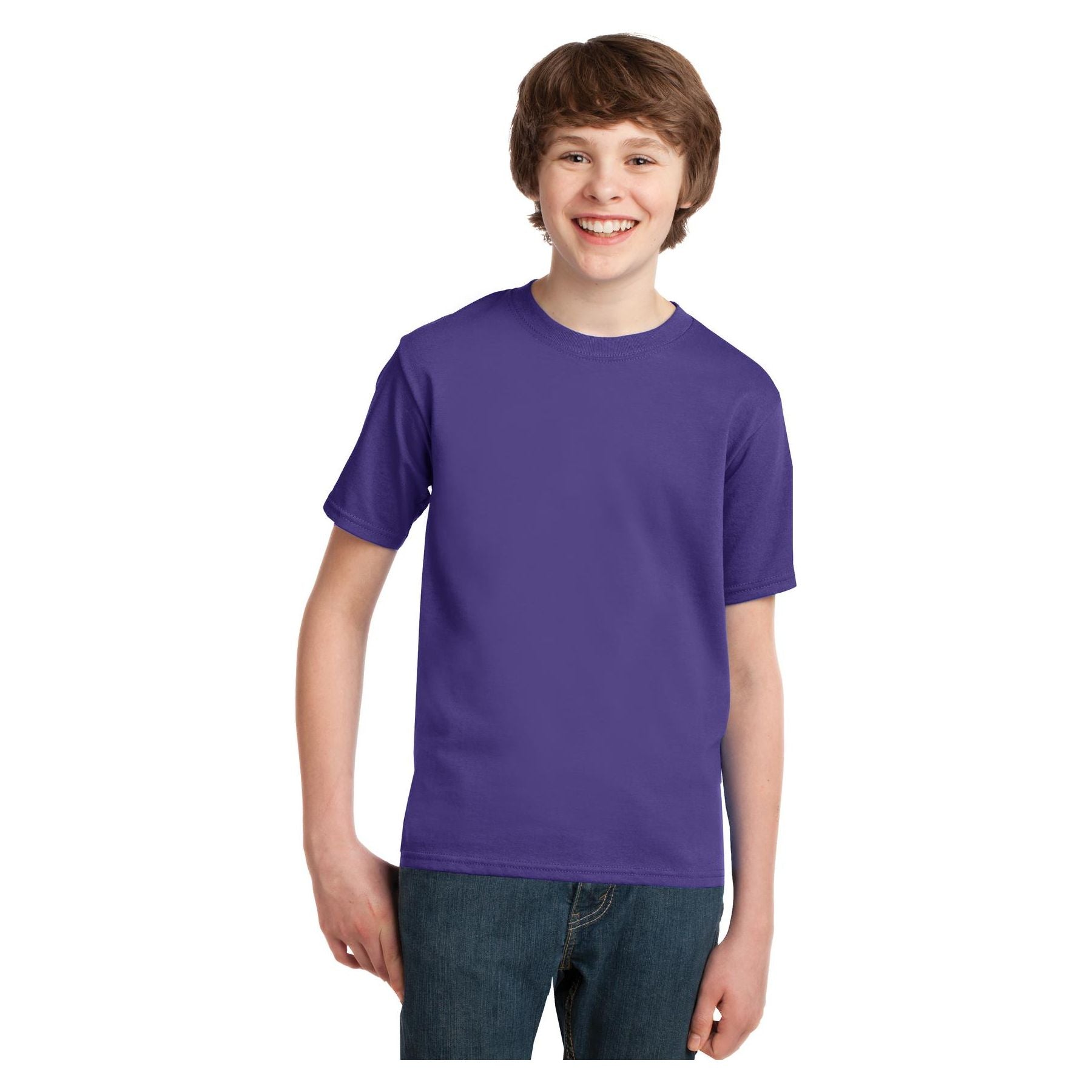 Port & Company ® Youth Essential Tee. PC61Y - Purple - Port & Company PC61Y T-Shirts Port & Company Purple XS