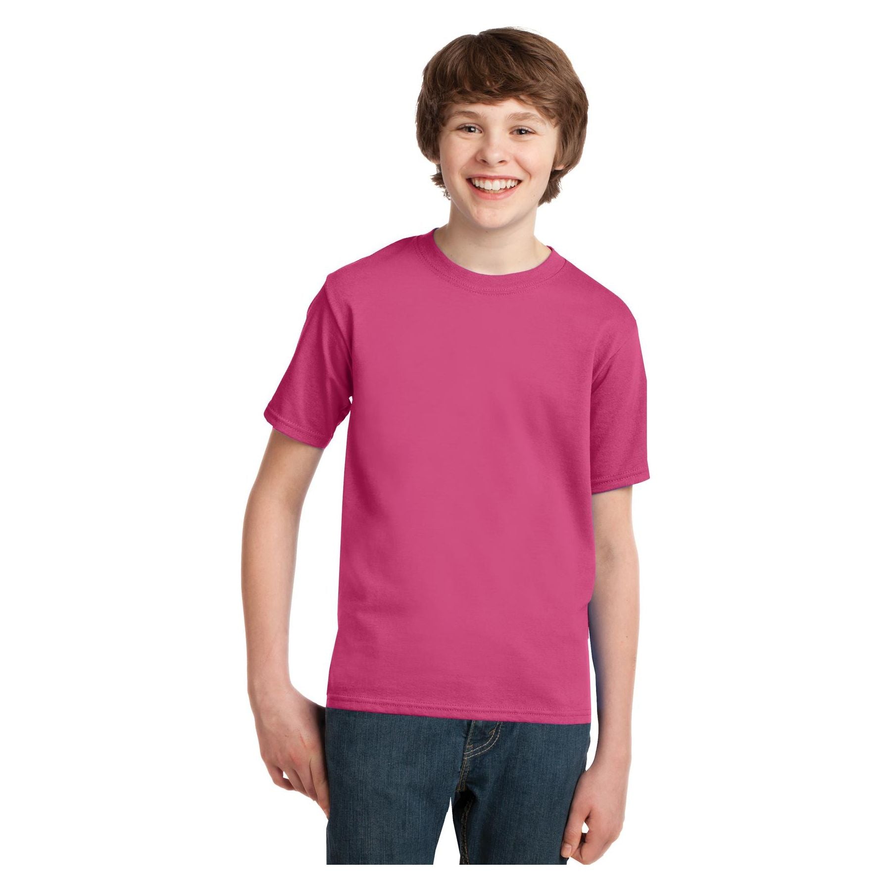 Port & Company ® Youth Essential Tee. PC61Y - Sangria - Port & Company PC61Y T-Shirts Port & Company Sangria XS