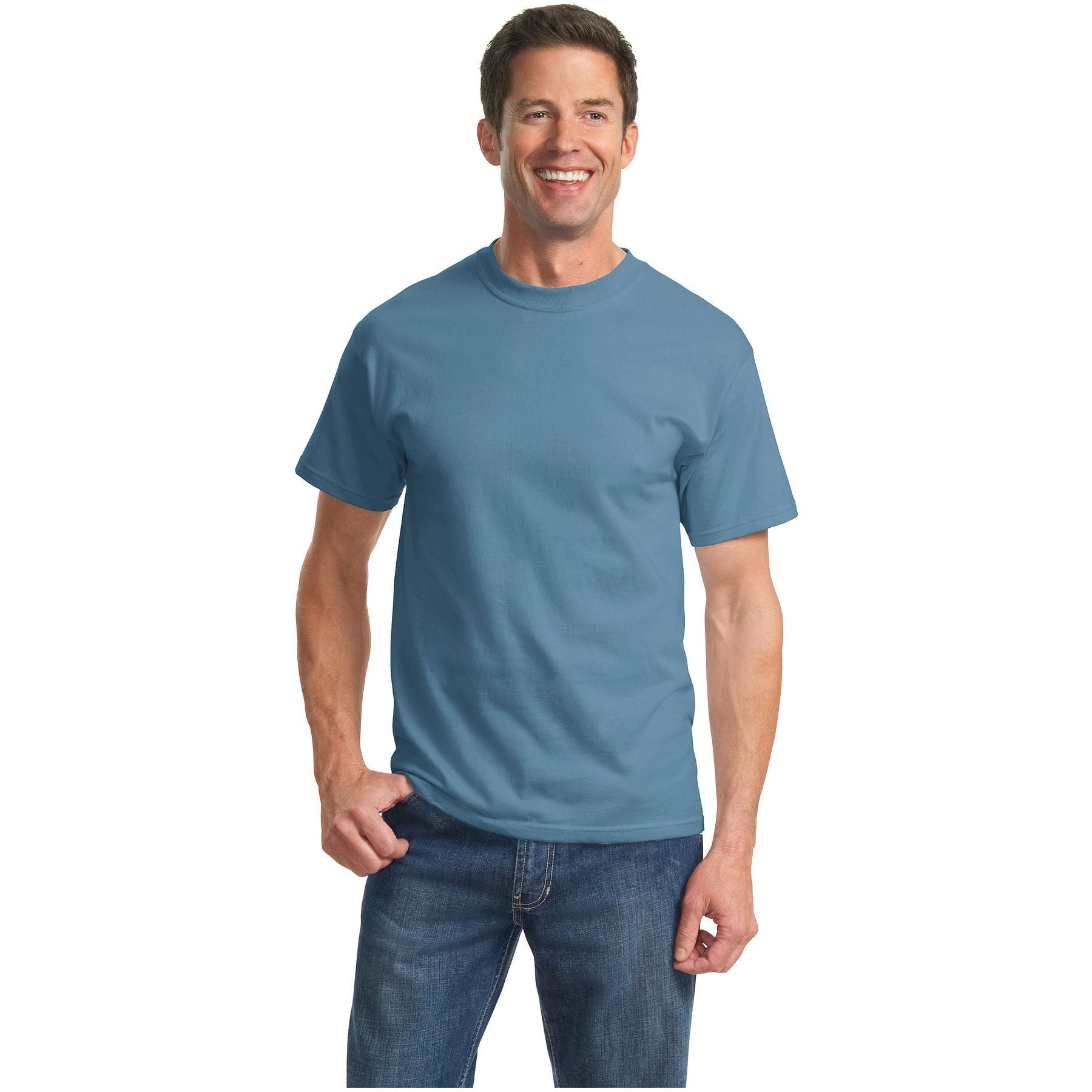 Port & Company ® Tall Essential Tee. PC61T - Colonial Blue - Port & Company PC61T T-Shirts Port & Company Colonial Blue LT