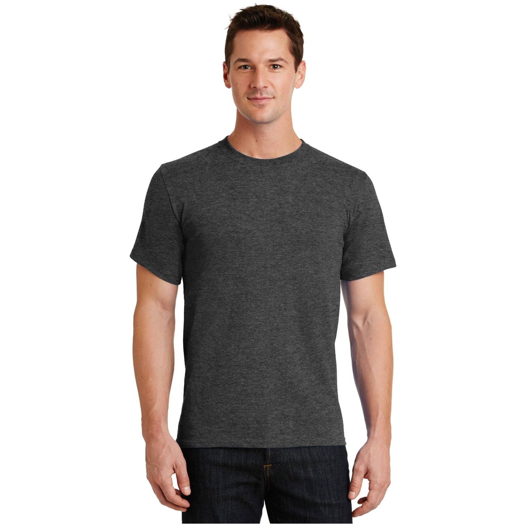 Port & Company ® - Essential Tee. PC61 - Dark Heather Grey - Port & Company PC61 T-Shirts Port & Company Dark Heather Grey S