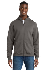 Port & Company PC78FZ Core Fleece Cadet Full-Zip Sweatshirt | Port & Co PC78FZ