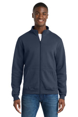 Port & Company PC78FZ Core Fleece Cadet Full-Zip Sweatshirt | Port & Co PC78FZ