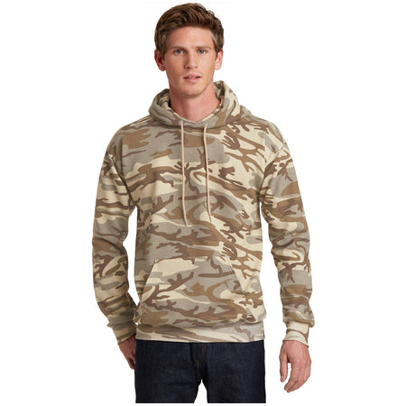 Port & Company ® Core Fleece Camo Pullover Hooded Sweatshirt. PC78HC - Port & Company PC78HC Sweatshirts/Fleece Port & Company Desert Camo S