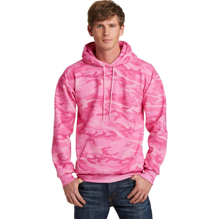 Port & Company ® Core Fleece Camo Pullover Hooded Sweatshirt. PC78HC - Port & Company PC78HC Sweatshirts/Fleece Port & Company Pink Camo S