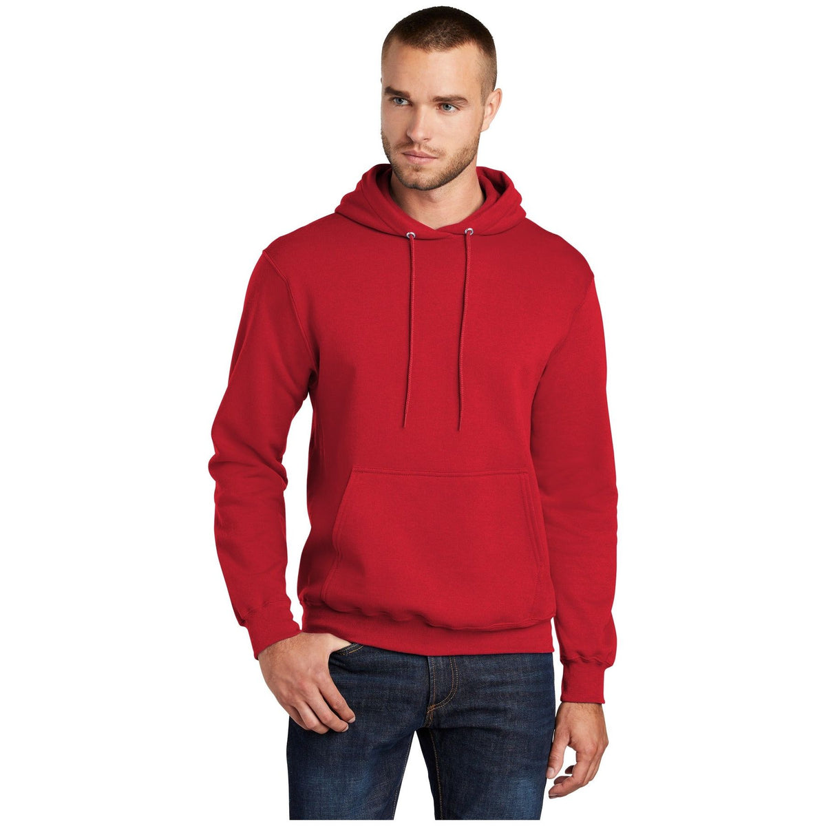 Port & Company ® Tall Core Fleece Pullover Hooded Sweatshirt PC78HT - Port & Company PC78HT Sweatshirts/Fleece Port & Company Red LT