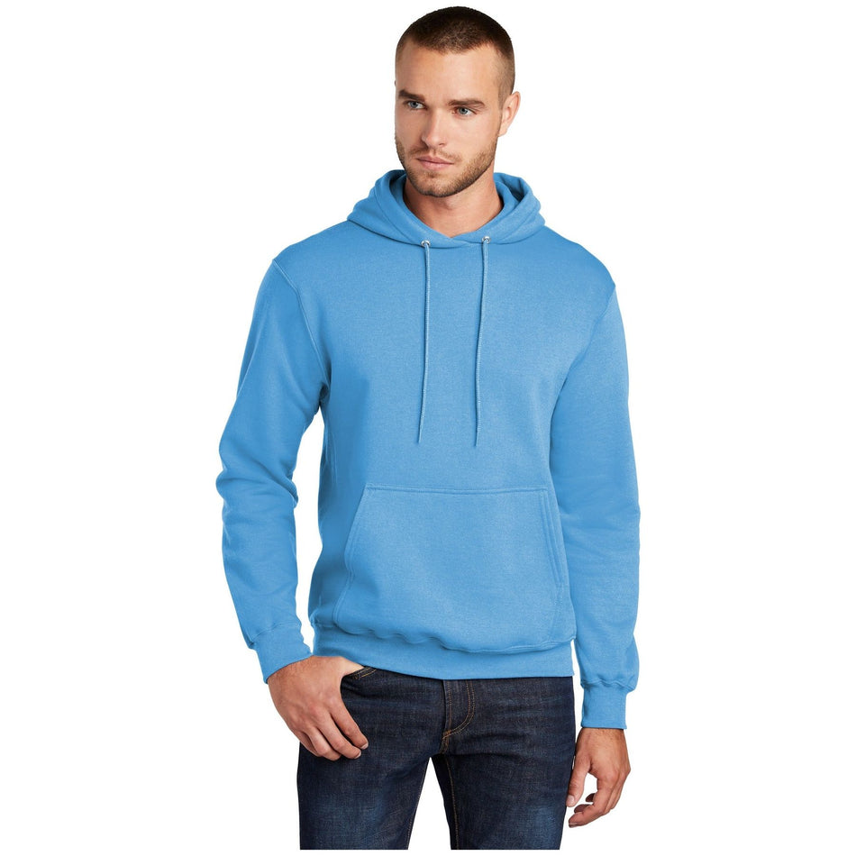 Port & Company ® - Core Fleece Pullover Hooded Sweatshirt. PC78H - Aquatic Blue - Port & Company PC78H Sweatshirts/Fleece Port & Company Aquatic Blue S