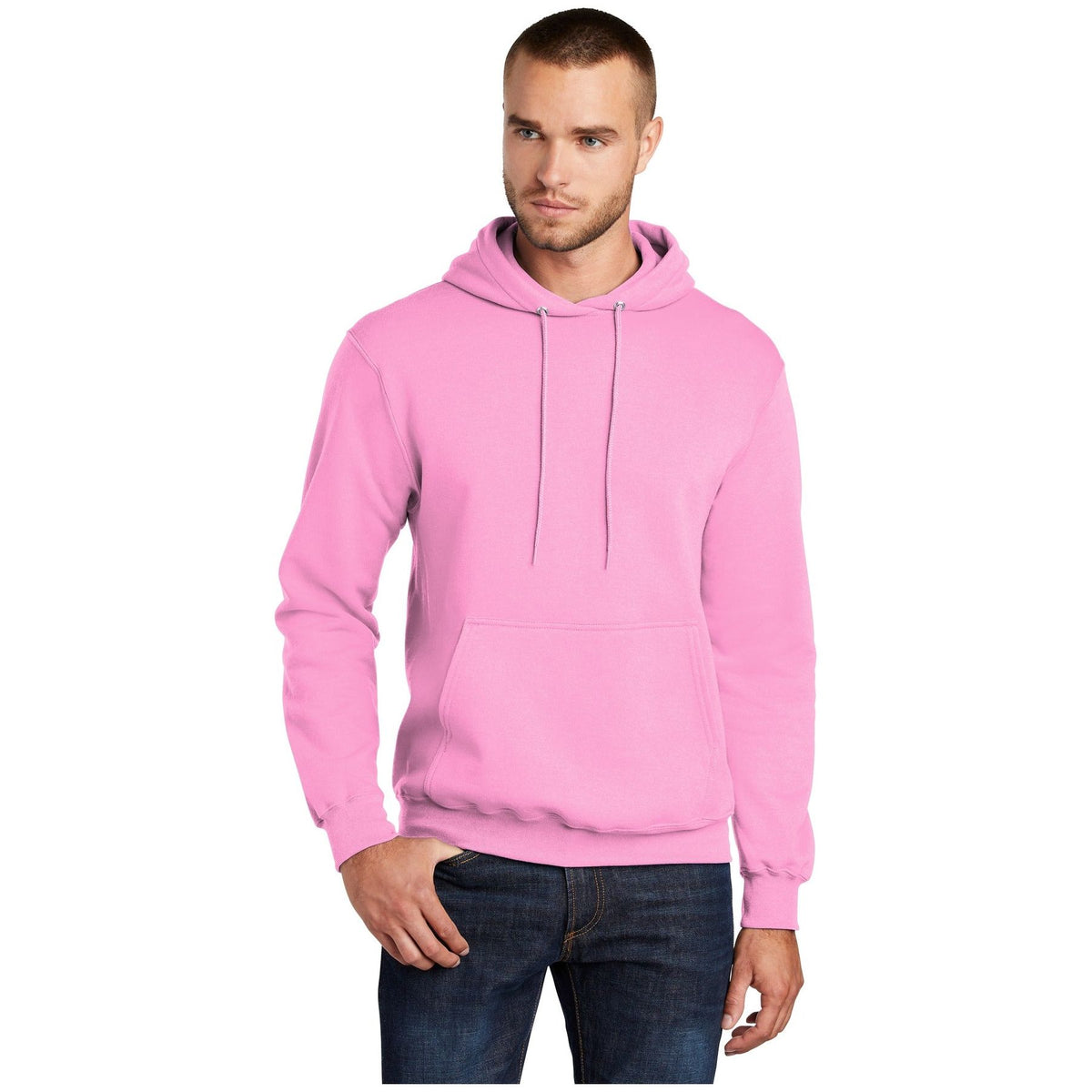 Port & Company ® - Core Fleece Pullover Hooded Sweatshirt. PC78H - Candy Pink - Port & Company PC78H Sweatshirts/Fleece Port & Company Candy Pink S