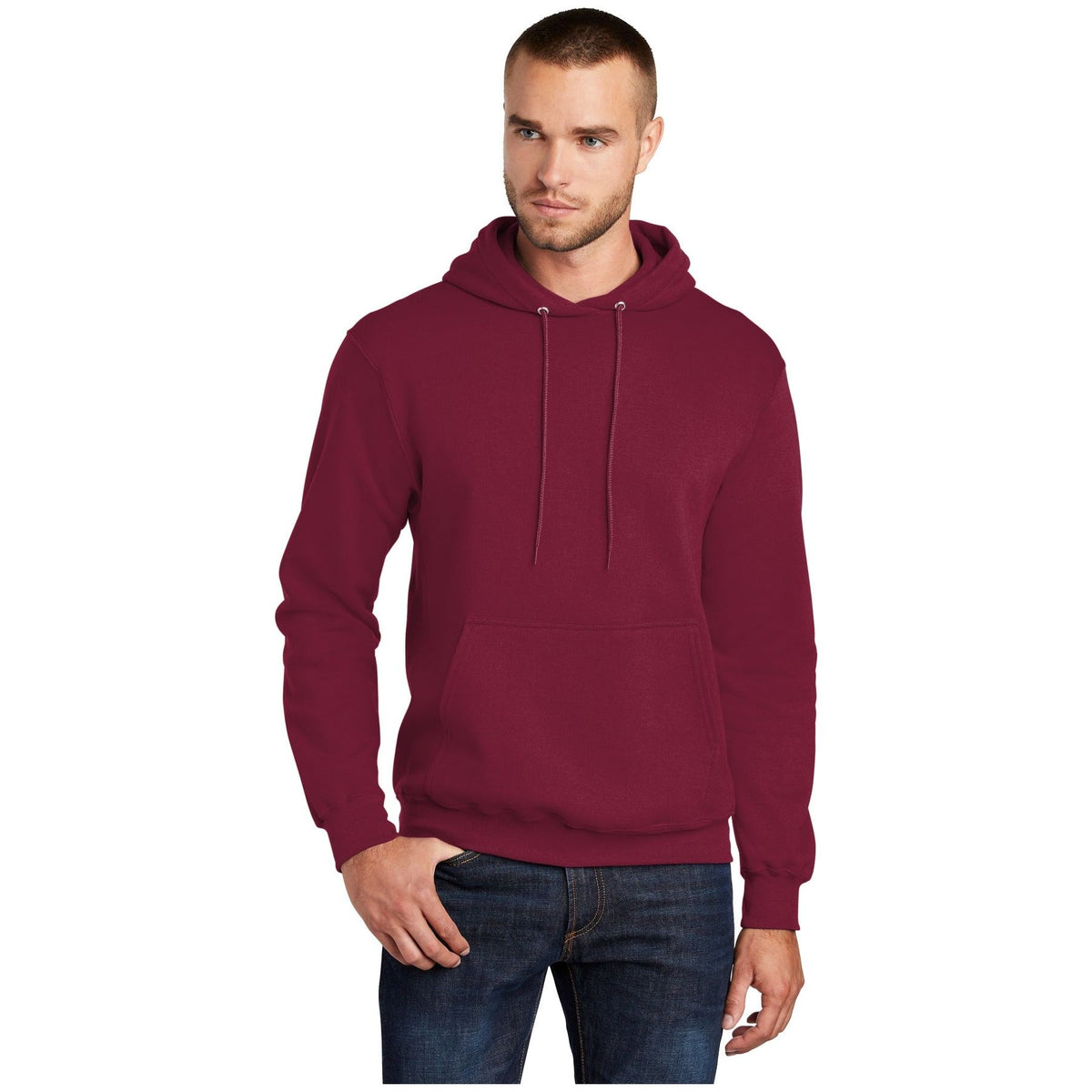 Port & Company ® - Core Fleece Pullover Hooded Sweatshirt. PC78H - Cardinal - Port & Company PC78H Sweatshirts/Fleece Port & Company Cardinal S