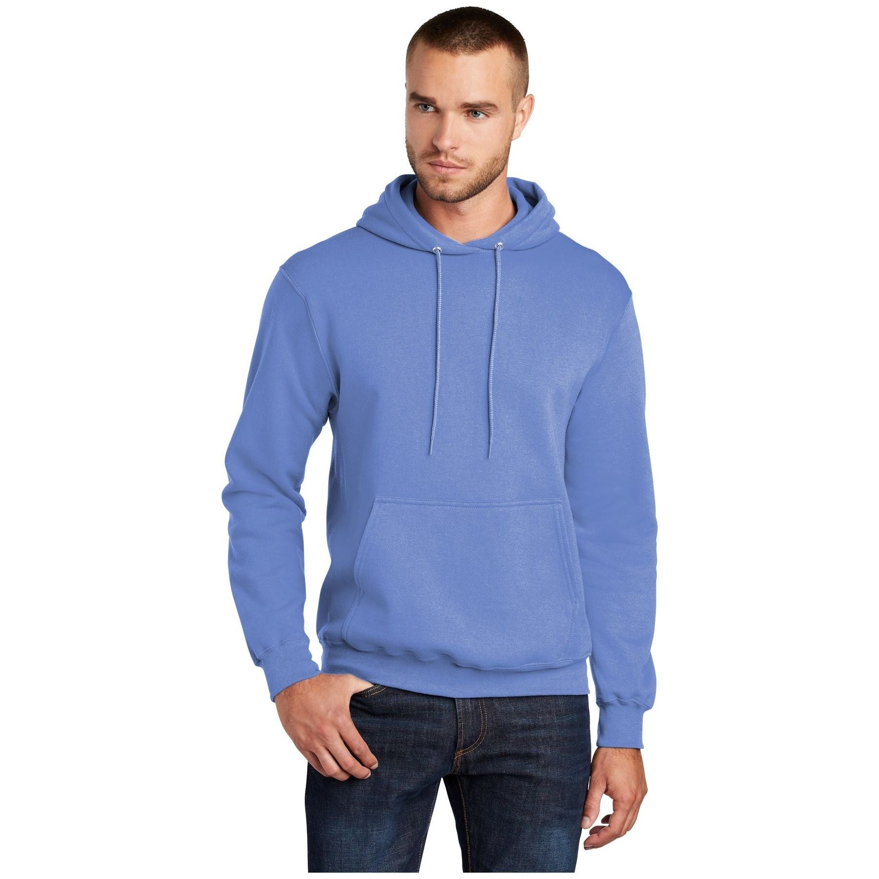 Port & Company ® - Core Fleece Pullover Hooded Sweatshirt. PC78H - Carolina Blue - Port & Company PC78H Sweatshirts/Fleece Port & Company Carolina Blue S