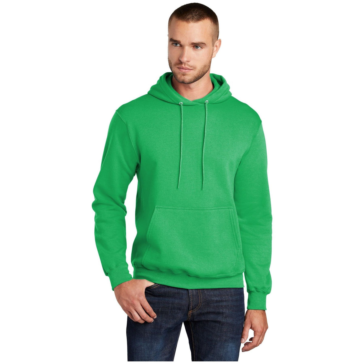 Port & Company ® - Core Fleece Pullover Hooded Sweatshirt. PC78H - Clover Green - Port & Company PC78H Sweatshirts/Fleece Port & Company Clover Green S