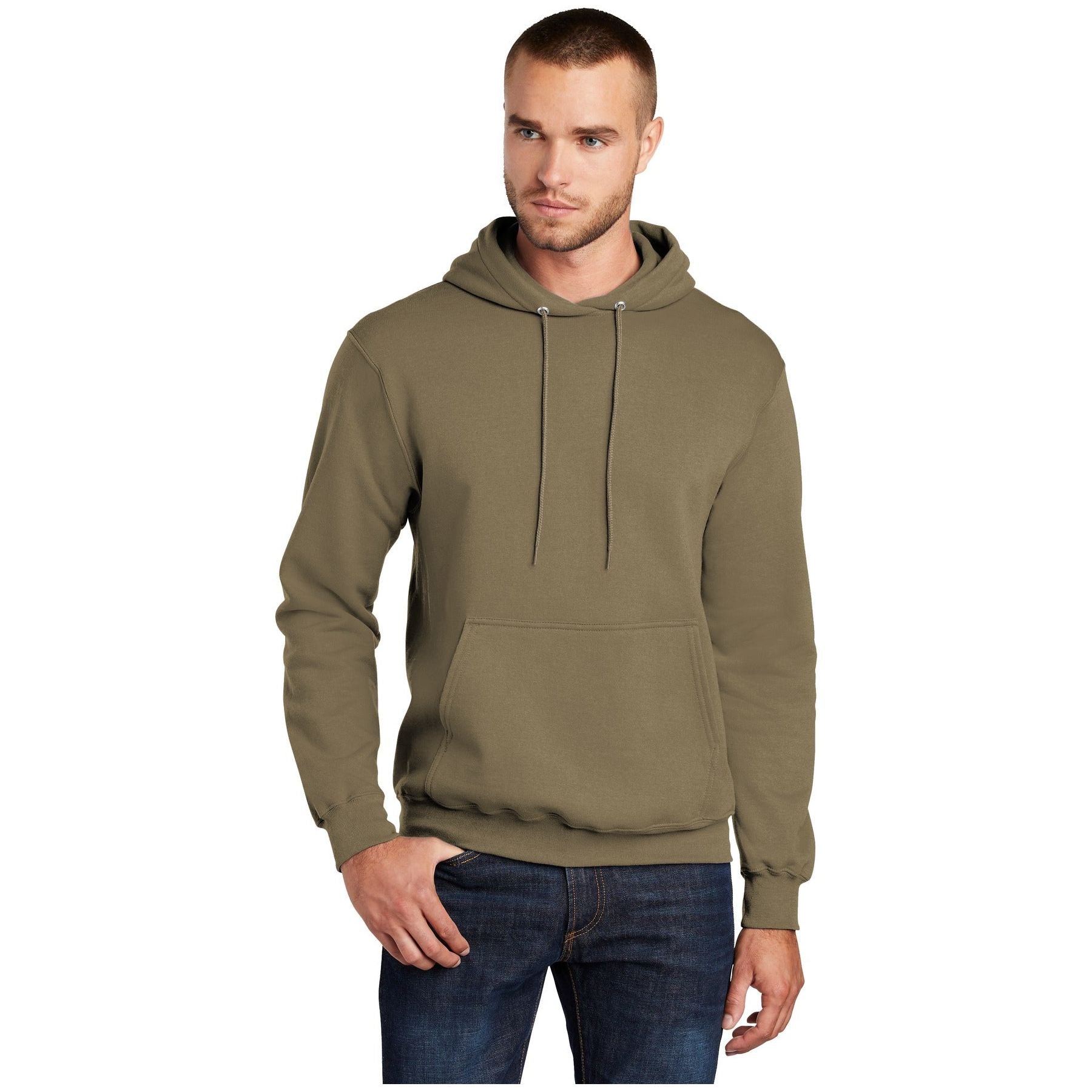 Port & Company ® - Core Fleece Pullover Hooded Sweatshirt. PC78H - Coyote Brown - Port & Company PC78H Sweatshirts/Fleece Port & Company Coyote Brown S