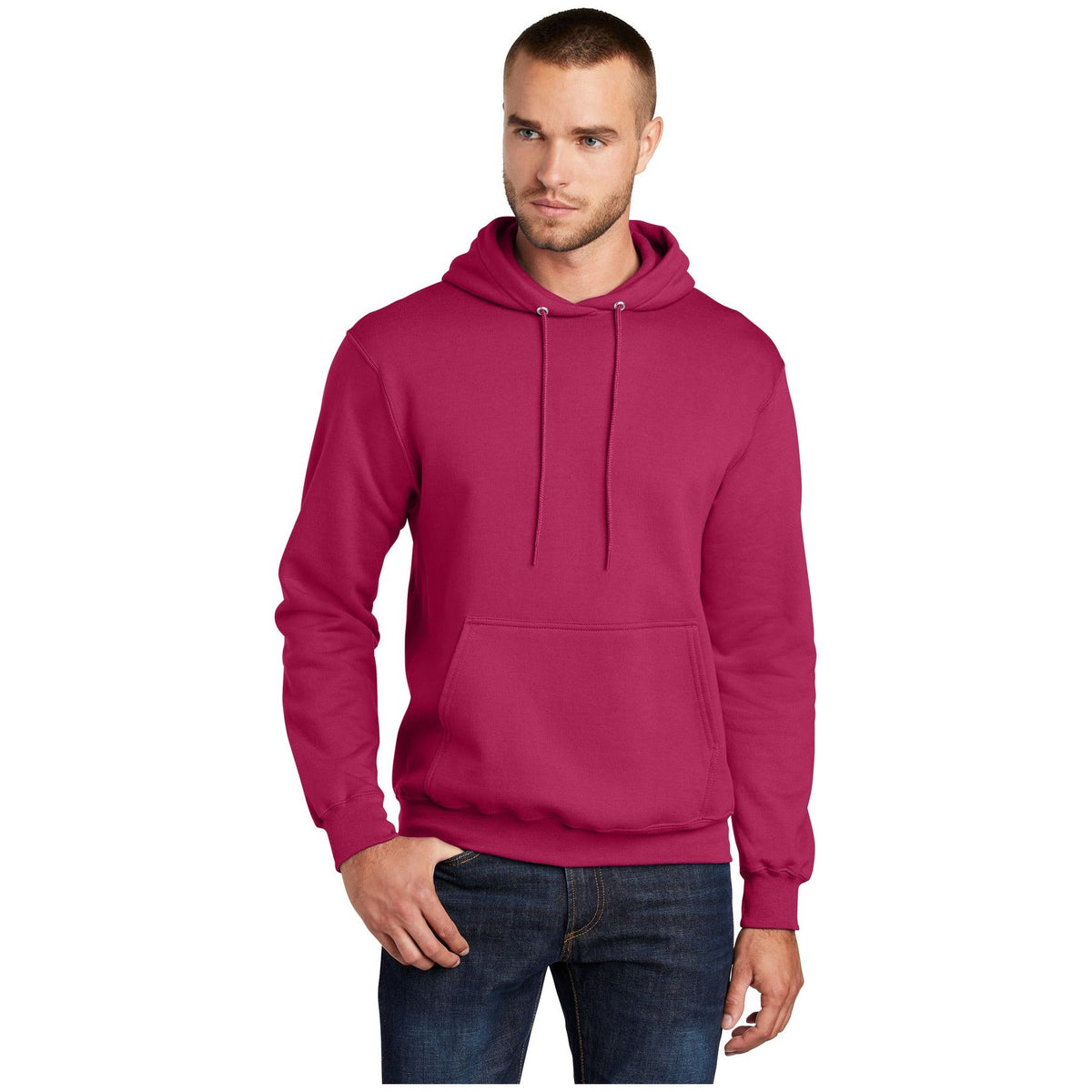 Port & Company ® - Core Fleece Pullover Hooded Sweatshirt. PC78H - Flush Pink - Port & Company PC78H Sweatshirts/Fleece Port & Company Flush Pink S