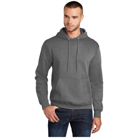 Port & Company ® - Core Fleece Pullover Hooded Sweatshirt. PC78H - Graphite Heather - Port & Company PC78H Sweatshirts/Fleece Port & Company Graphite Heather S