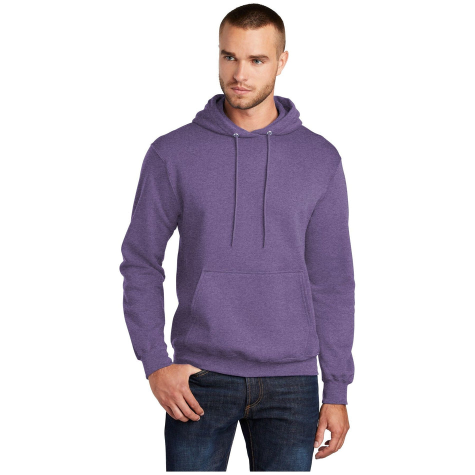 Port & Company ® - Core Fleece Pullover Hooded Sweatshirt. PC78H - Heather Purple - Port & Company PC78H Sweatshirts/Fleece Port & Company Heather Purple S