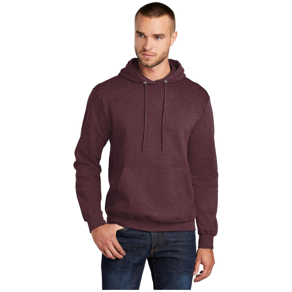 Port & Company ® - Core Fleece Pullover Hooded Sweatshirt. PC78H - Heather Athletic Maroon - Port & Company PC78H Sweatshirts/Fleece Port & Company Heather Athletic Maroon S