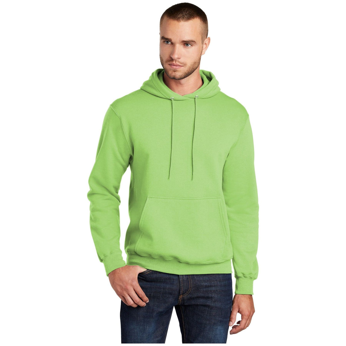 Port & Company ® - Core Fleece Pullover Hooded Sweatshirt. PC78H - Lime - Port & Company PC78H Sweatshirts/Fleece Port & Company Lime S