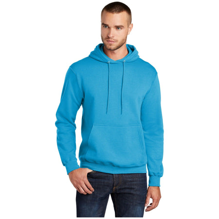 Port & Company ® - Core Fleece Pullover Hooded Sweatshirt. PC78H - Neon Blue - Port & Company PC78H Sweatshirts/Fleece Port & Company Neon Blue S